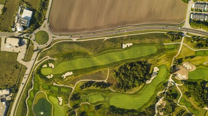 Aerial shot of the fields of Roundabout in Oberwaltersdorf, Austria © Pavol Prok/Wirestock Creators