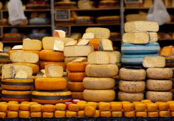 Banco di formaggi olandesi a Gouda
