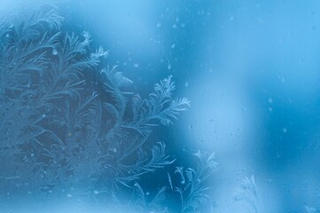 Fototapeta na wymiar 3d rendered illustration of snow frost on windows isolated on a blue background