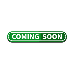 
Coming Soon In Green Duo Color And Rounded Rectangle Shape For Announcement
