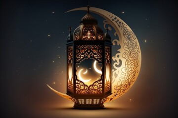 Lantern created with generative AI  technology