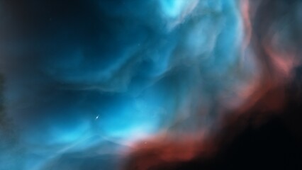 Nebula in space 3d render