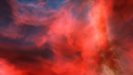 Nebula in space 3d render