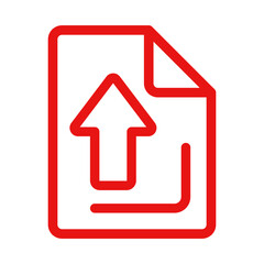 Upload File Sign In Red Color Line
