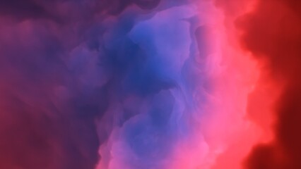 Nebula in space 3d render