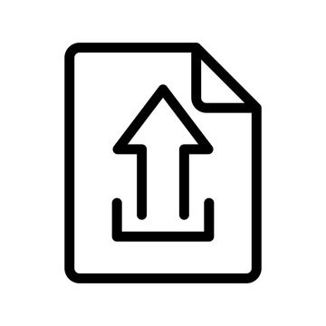 Upload File Sign In Black Color Line
