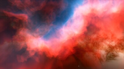 Nebula in space 3d render