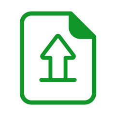 Upload File Sign In Green Color Line
