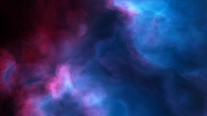 Obraz na płótnie Canvas nebula gas cloud in deep outer space, science fiction illustration, colorful space background with stars 3d render 