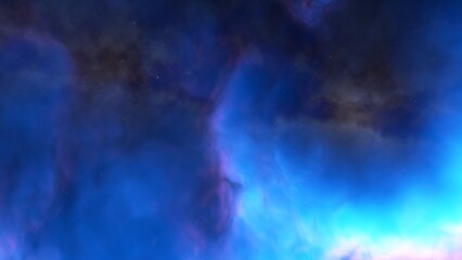 nebula gas cloud in deep outer space, science fiction illustration, colorful space background with stars 3d render
