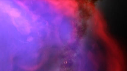 nebula gas cloud in deep outer space, science fiction illustration, colorful space background with stars 3d render
