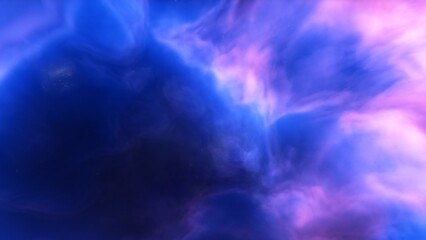nebula gas cloud in deep outer space, science fiction illustration, colorful space background with stars 3d render
