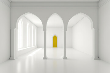 Fototapeta premium empty white room,empty white room with wall