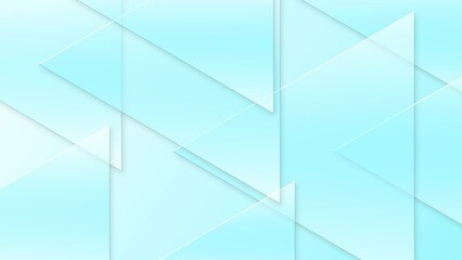 White and blue triangle minimal design motion background. Seamless loop