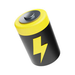 3d Battery Icon for Business Management, Infograpichs, Jobs & Career.