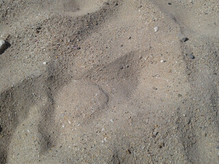 Chaotic structure parts of the sand surface