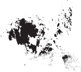BLACK CMYK color detailed flat stencil map of the European autonomous region of ALAND ISLANDS, FINLAND on transparent background