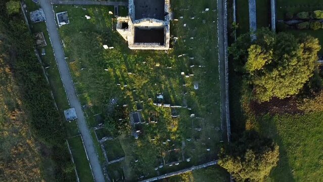 Drone footage of the historical monastic site of Mungret Abbey. Limerick, Ireland.
