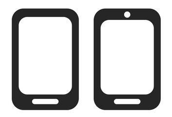 Smartphone icon. Cartoon smartphone. Flat design. Vector clipart.
