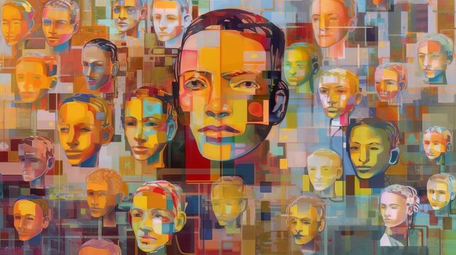 AI-based style transfer concept illustration created using generative AI