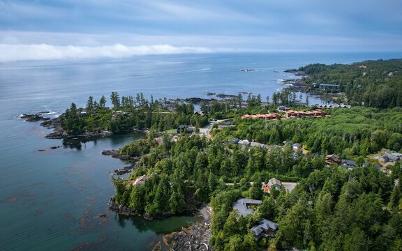 Beautiful coastal landscape in Ucluelet, Vancouver Island, British Columbia, Canada, West coast