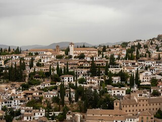 Fototapeta na wymiar Old town of Granada, Albaicin in Spain