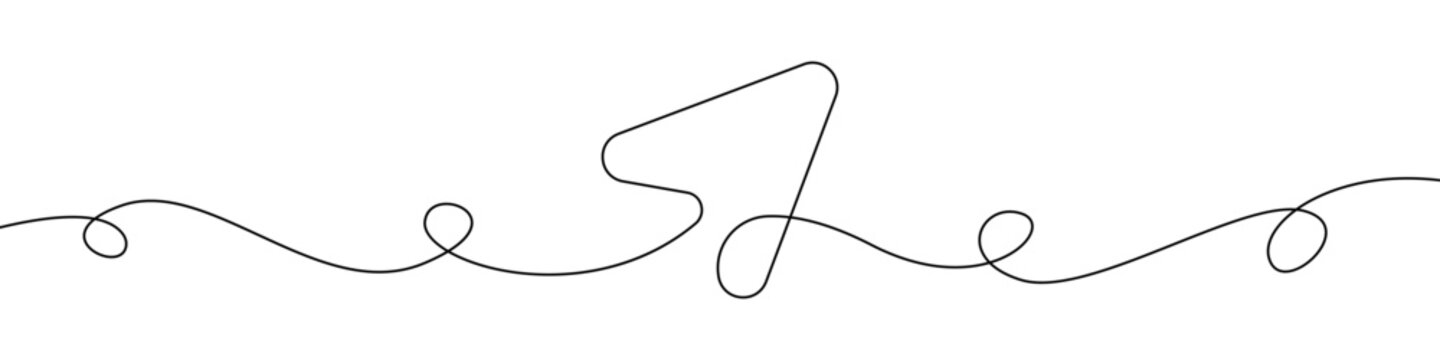 recommend clip art: Arrows sign line continuous drawing vector. One line Arrows icon vector background. Plane icon. Continuous outline of a Cursor.