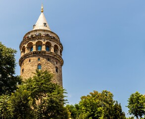 Fototapeta na wymiar Beautiful view of the Galata tower in Istanbul, Turkey.