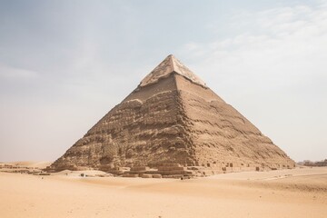 Fototapeta na wymiar The Giza Pyramid Complex on white background in Egypt. Generative AI