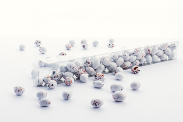 white pebbles on a white background
