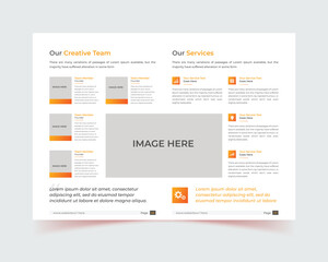 Brochure template layout design, report, pages brochure, yellow minimal business profile template layout, annual, minimal template layout design, book cover, brochure template.