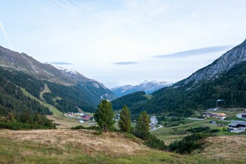 Fototapeta na wymiar Mountain valley at Obertauern, Austria