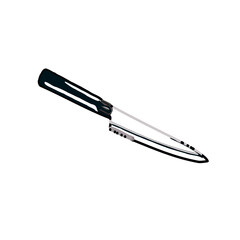 Color sketch of a knife with transparent background