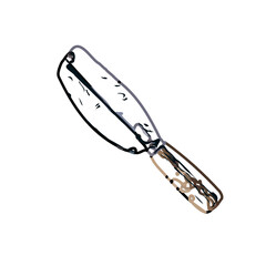 Color sketch of a knife with transparent background