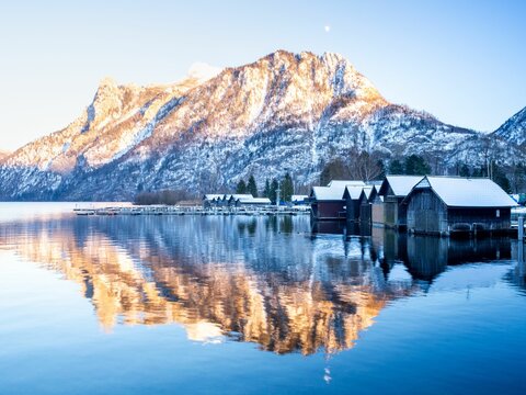 Lake Traun in Ebensee, Austria