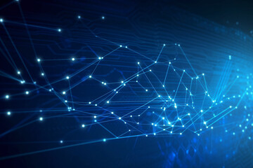 Abstract modern technology concept. Generative AI illustration