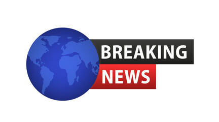 Breaking News World Map Background. Business Technology Politics News Background. Vector illustration