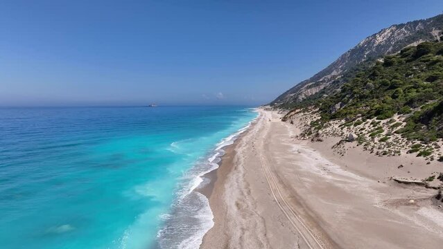 Gialos beach on the island of Lefkada in Greece