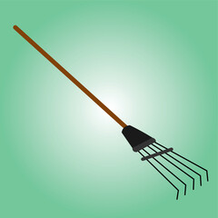 Agricultural instrument icons on greenish background