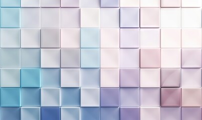  a wall with a lot of different colored tiles on it's sides and a blue one in the middle of the wall and a white one in the middle of the middle of the wall.  generative ai