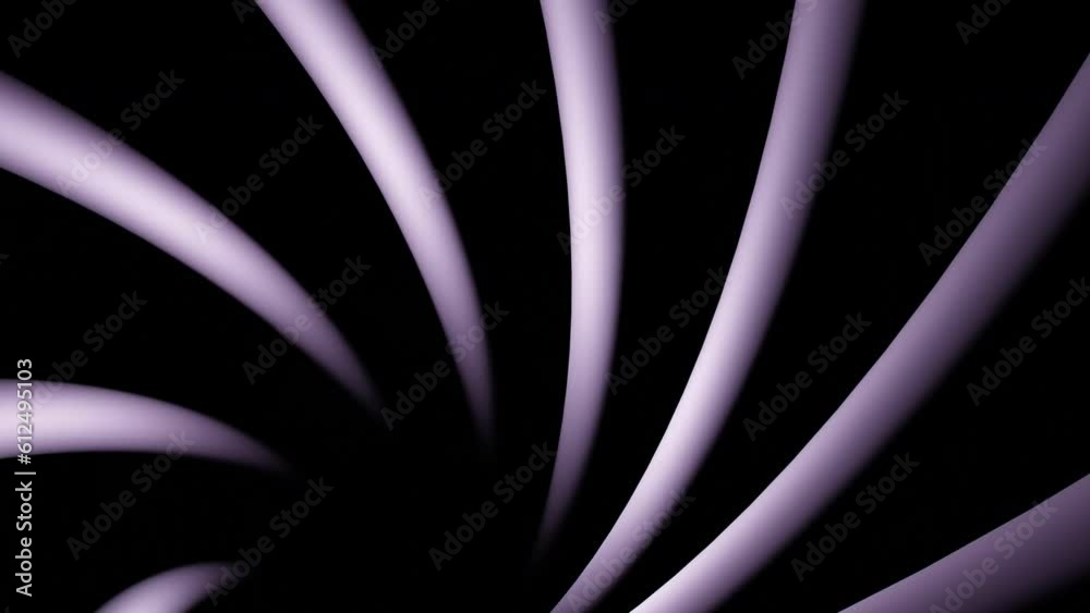 Poster rotating 3d lines on black background. design. tubes move in rotating whirlpool on black background.