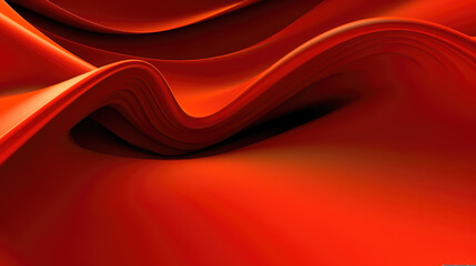elegant red waves in a simple modern wallpaper, ai generated image