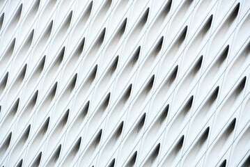Detailed wall of a house in Los Angeles displaying an abstract black and white pattern