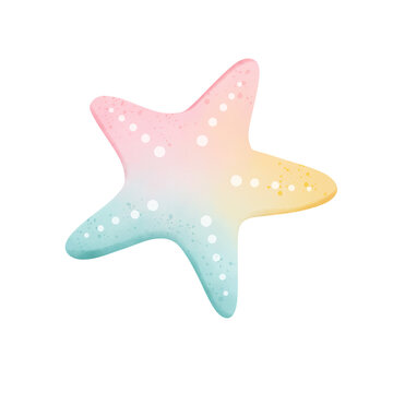 recommend clip art: Colorful starfish 