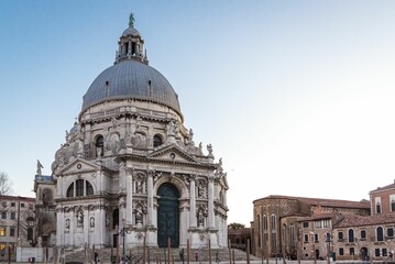 Fototapeta na wymiar Santa Maria Della Salute church on the Grand Canal in Venice, Italy.