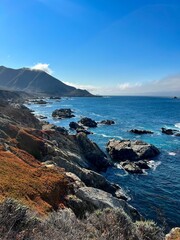 Fototapeta na wymiar Scenic rocky seascape on a sunny day