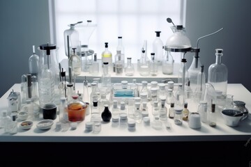  chemical or medical or biology laboratory. science and innovation. analyses. AI generated