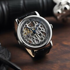 A close up of wrist watch,  ,Generative AI