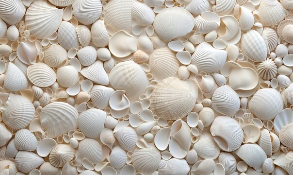  a wall of shells is shown in this image of a wall of shells is shown in this image of a wall of seashells.  generative ai