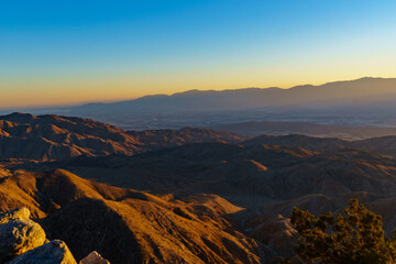 keys view sunset, joshua tree national park